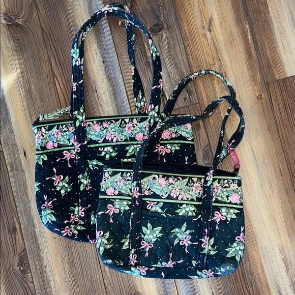 Vera Bradley Quilted Tote Bag Set in retired New Hope Print - Picture 1 of 13